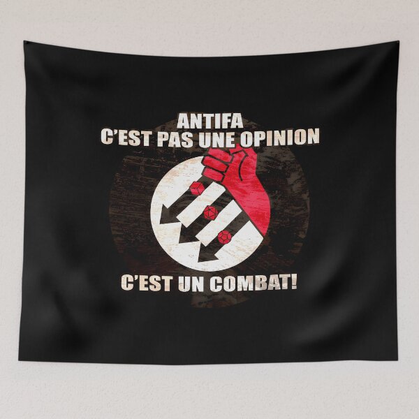 Item preview, Logo Antifa Roliste Antifa C'Est Pas Une Opinion C'Est Un Combat designed and sold by CharlesGrooms.