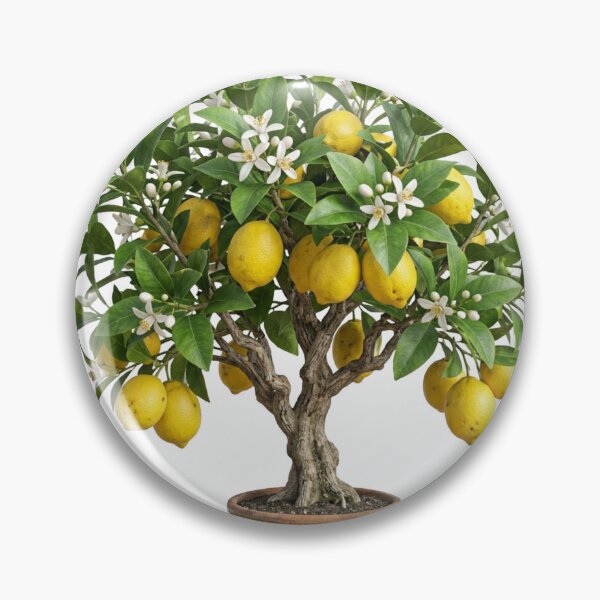 Item preview, 3D Realistic Mediterranean Lemon Tree Citrus Botanical Art designed and sold by meghnad.