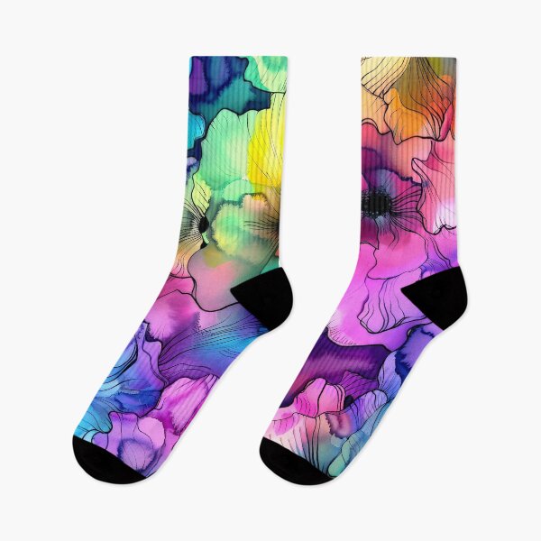 Item preview, Alcohol Ink-Style Colorful Wavy Floral Digital Designs designed and sold by DEC02.