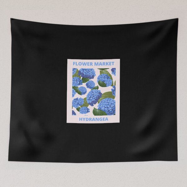 Item preview, Vintage Blue Hydrangea Flower Market designed and sold by swellmyhema.