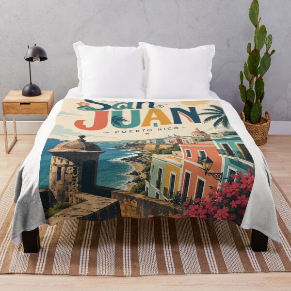 Item preview, San Juan, Puerto Rico. Fortaleza costera del Viejo San Juan y paseo marítimo caribeño. designed and sold by Places On Earth.