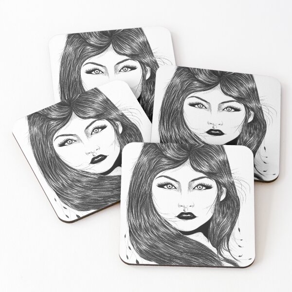 Item preview, Dark Beauty in Black Ink designed and sold by ArtsiJoman.