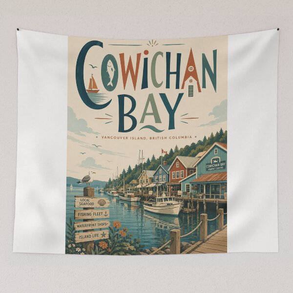 Item preview, Cowichan Bay Vancouver Island British Columbia Waterfront Harbour designed and sold by Places On Earth.