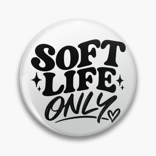 Item preview, Soft Life Only – Minimal Positive Quote designed and sold by TinyWeird.