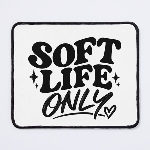 Item preview, Soft Life Only – Minimal Positive Quote designed and sold by TinyWeird.