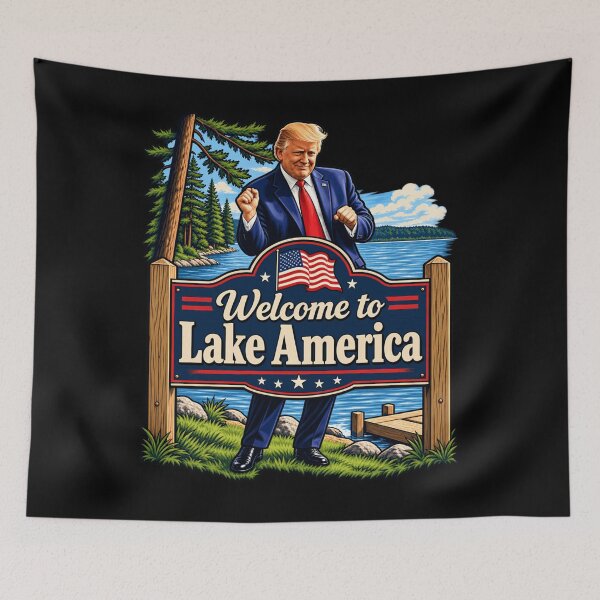 Item preview, Lake America Trump New Sign Dancing Men Women designed and sold by AmberWild.