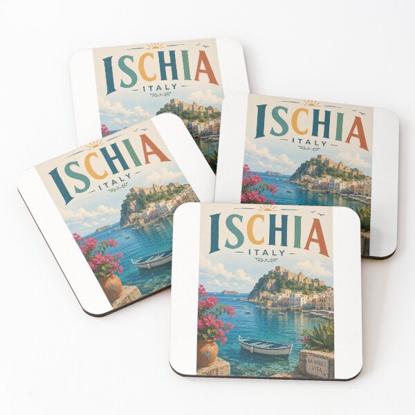 Item preview, Ischia Italy Mediterranean Harbour and Aragonese Castle Coast designed and sold by Places On Earth.