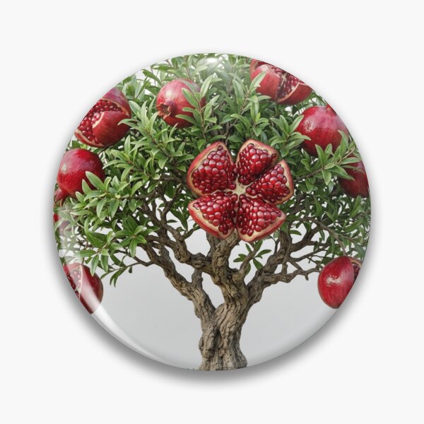 Item preview, 3D Realistic Pomegranate Tree Ruby Jewel Fruit Botanical Art designed and sold by meghnad.