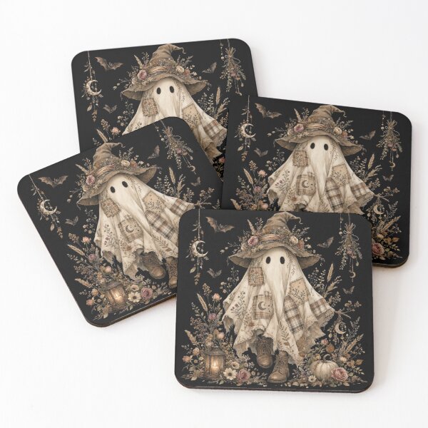 Item preview, Boho Cottagecore Witch Ghost Vintage Botanical Halloween designed and sold by CF_VintageDesign.