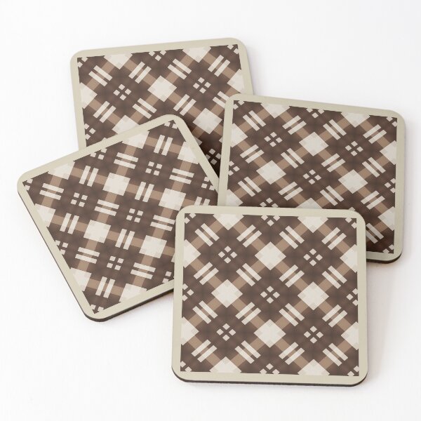 Item preview, Brown and cream geometric pattern with diamond shapes designed and sold by PenguinWinter.