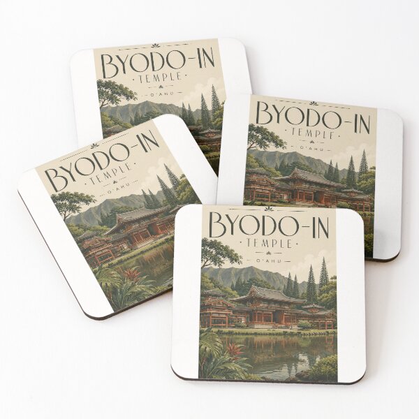 Item preview, Byodo-In Temple Oahu beneath Koolau Mountains Hawaii designed and sold by Places On Earth.