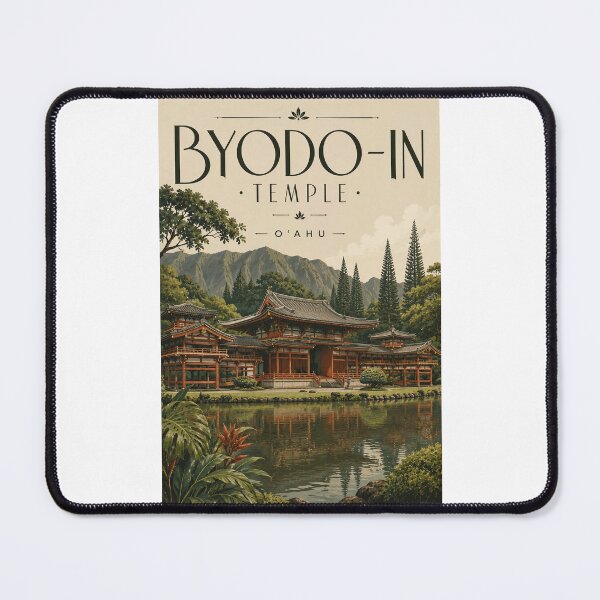 Item preview, Byodo-In Temple Oahu beneath Koolau Mountains Hawaii designed and sold by Places On Earth.