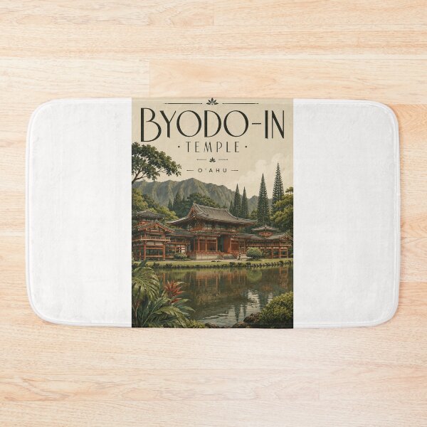 Item preview, Byodo-In Temple Oahu beneath Koolau Mountains Hawaii designed and sold by Places On Earth.