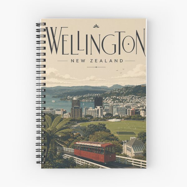 Item preview, Wellington New Zealand Cable Car above Harbour Cityscape designed and sold by Places On Earth.