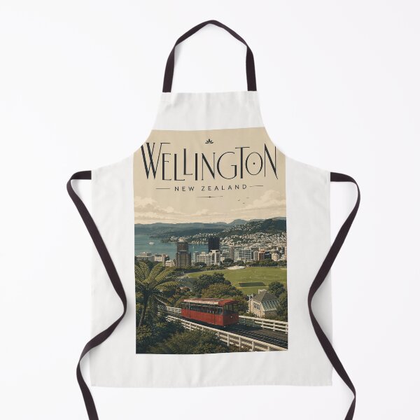 Item preview, Wellington New Zealand Cable Car above Harbour Cityscape designed and sold by Places On Earth.