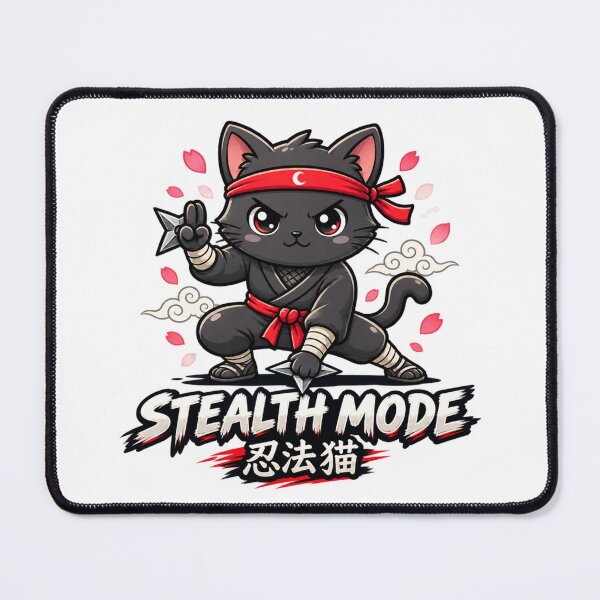 Item preview, Stealth Mode – Ninja Cat Japanese Warrior designed and sold by MrDev.