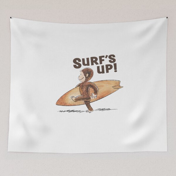 Item preview, Surf's Up Funny Otter Surfing Cute Ocean Animal Graphic designed and sold by VelourEmber.