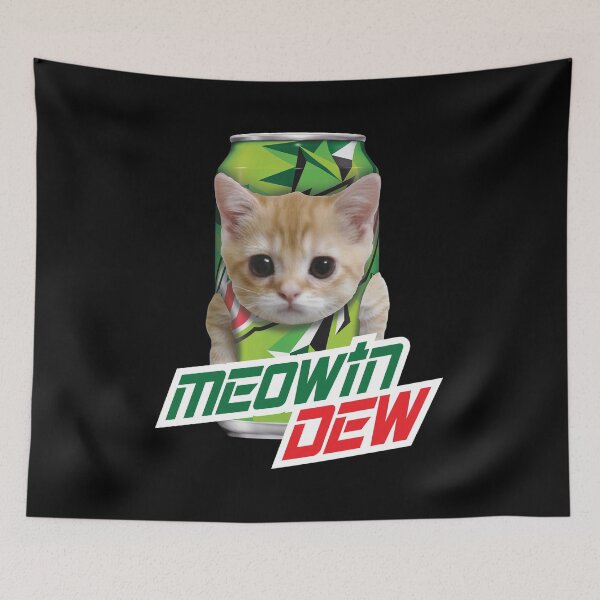 Item preview, Meowtn Dew Kitten Soda Can Parody designed and sold by ZoeDaugherty.