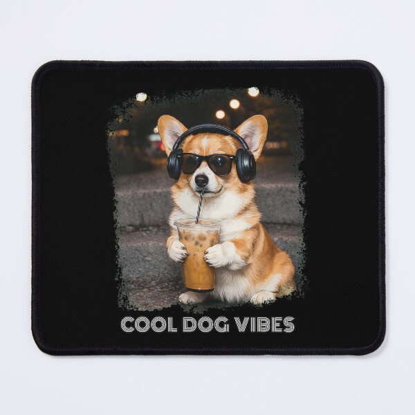 Item preview, Cool Corgi With Headphones Sips Iced Drink designed and sold by ZoeDaugherty.