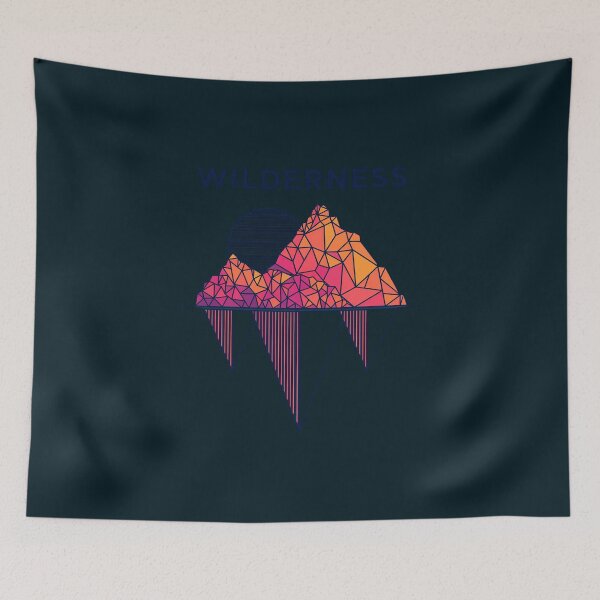 Item preview, Wilderness Geometric Mountain Badge designed and sold by KorraKreations.