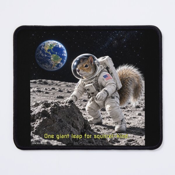 Item preview, Squirrel Astronaut on the Moon designed and sold by MissTerryWoman.