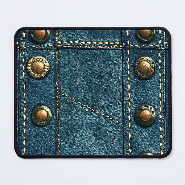 Item preview, Piece Of Torn Denim With Tack Buttons Photo designed and sold by DEC02.