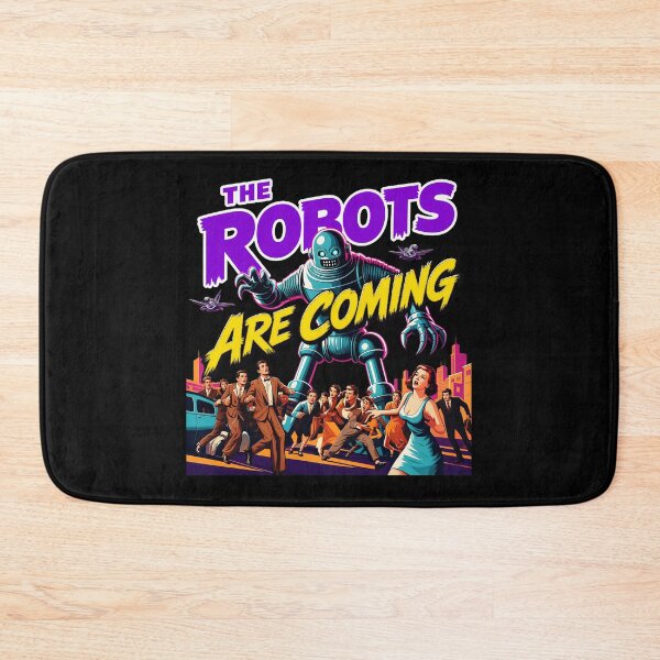 Item preview, The Robots Are Coming Retro Poster designed and sold by KorraKreations.