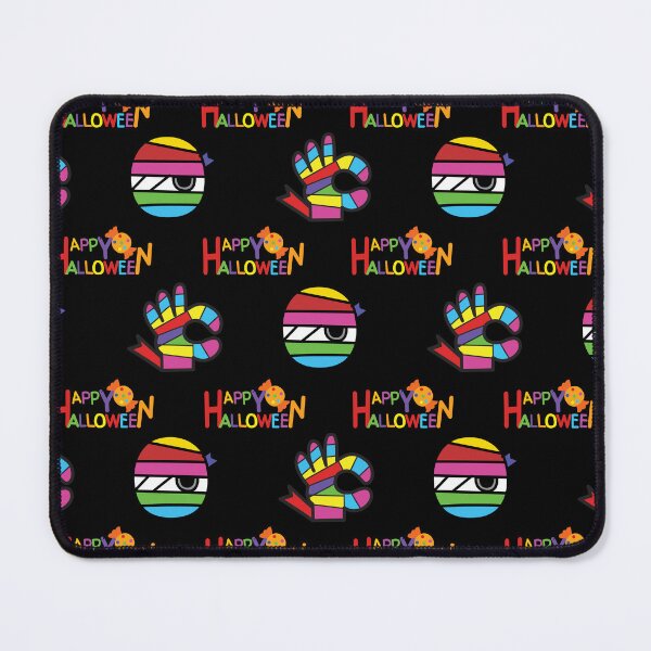 Item preview, Colorful Happy Halloween cute mummy seamless pattern on black background designed and sold by PowerAntShop.
