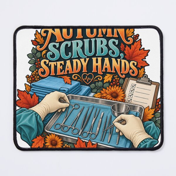 Item preview, Autumn Scrubs Steady Hands Surgical Tech designed and sold by supertae.