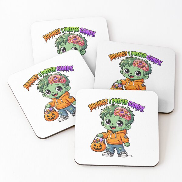Item preview, Brains? I Prefer Candy – Funny Zombie Halloween designed and sold by MrDev.
