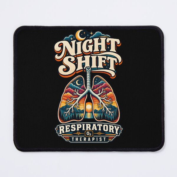 Item preview, Night Shift Respiratory Therapist Lungs Moon Vintage Retro Design designed and sold by ClinicalHubs.
