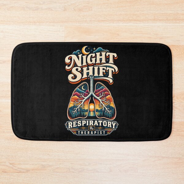 Item preview, Night Shift Respiratory Therapist Lungs Moon Vintage Retro Design designed and sold by ClinicalHubs.