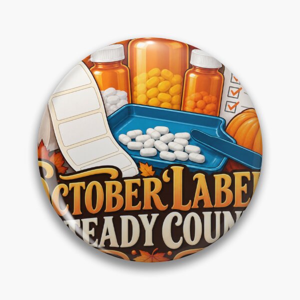Item preview, October Labels Steady Counts Pharmacy Technician designed and sold by supertae.