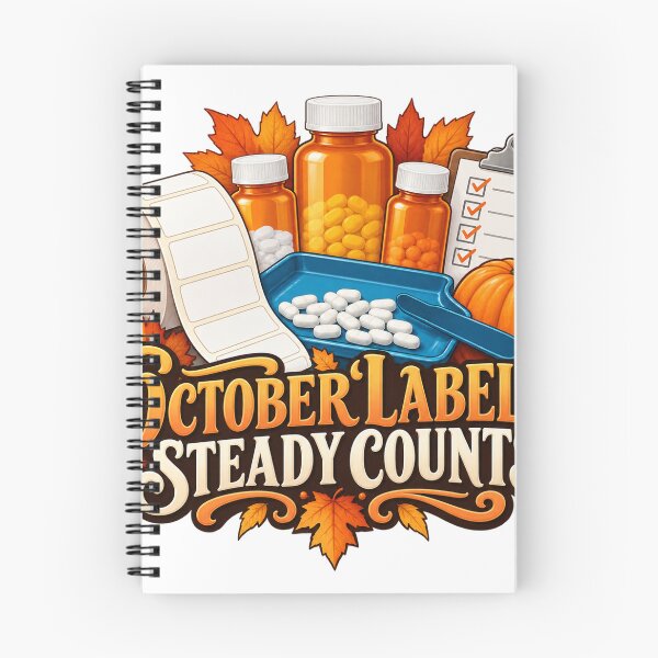 Item preview, October Labels Steady Counts Pharmacy Technician designed and sold by supertae.