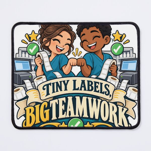 Item preview, Tiny Labels Big Teamwork Pharmacy Technician designed and sold by supertae.