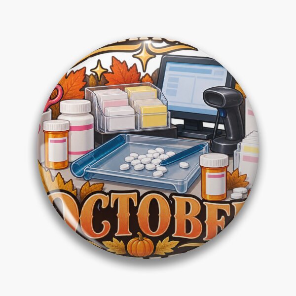Item preview, Workstation Ready October Steady Pharmacy Technician designed and sold by supertae.
