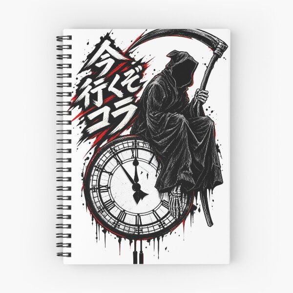 Item preview, Grim Reaper Clock – Dark Gothic Death Anime Sticker designed and sold by RazaNocturne.