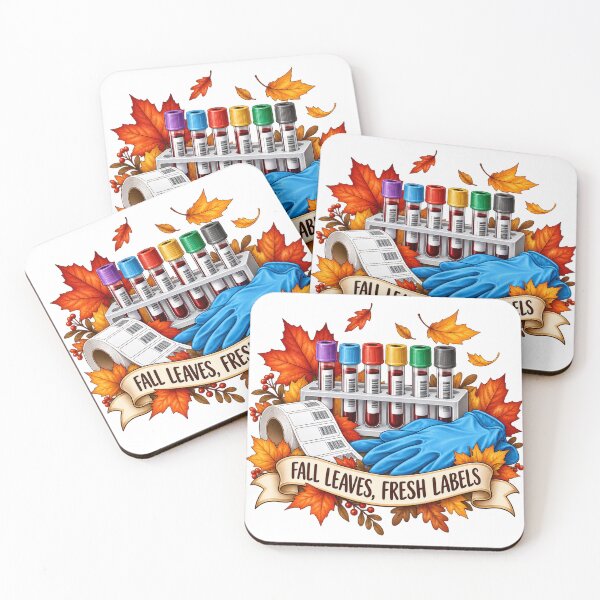 Item preview, Fall Leaves Fresh Labels Phlebotomist designed and sold by supertae.