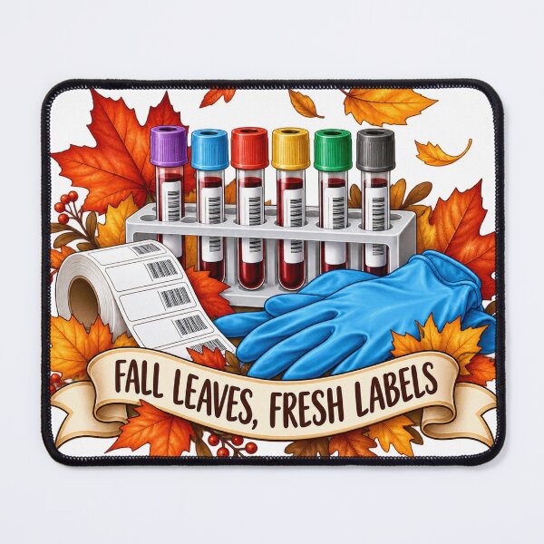 Item preview, Fall Leaves Fresh Labels Phlebotomist designed and sold by supertae.