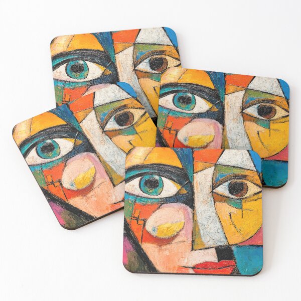 Item preview, Cubism-Style Abstract Face In Bold, Edgy Colors designed and sold by DEC02.