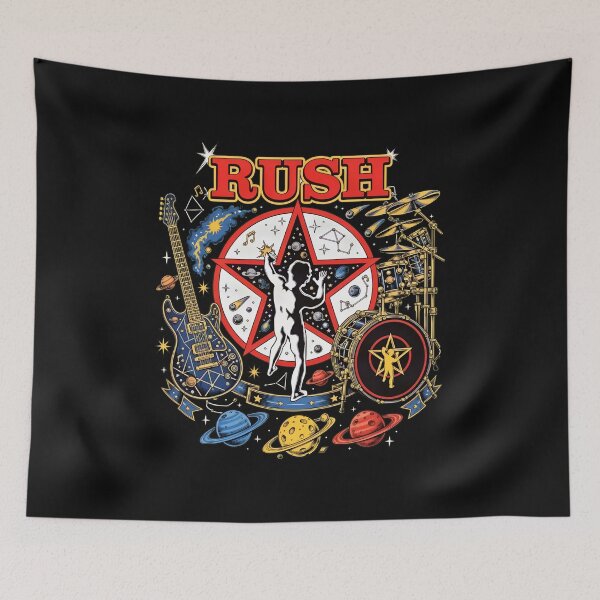 Item preview, Rush Cosmic Astronaut Guitar Drums Space  designed and sold by deniseruz.