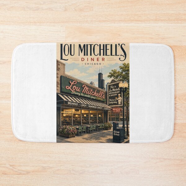 Item preview, Lou Mitchell's Chicago Diner with Willis Tower City Landmark designed and sold by Aryabek.