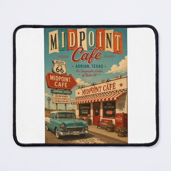 Item preview, Midpoint Cafe Adrian Texas at the Geographic Center of Route 66 designed and sold by Aryabek.