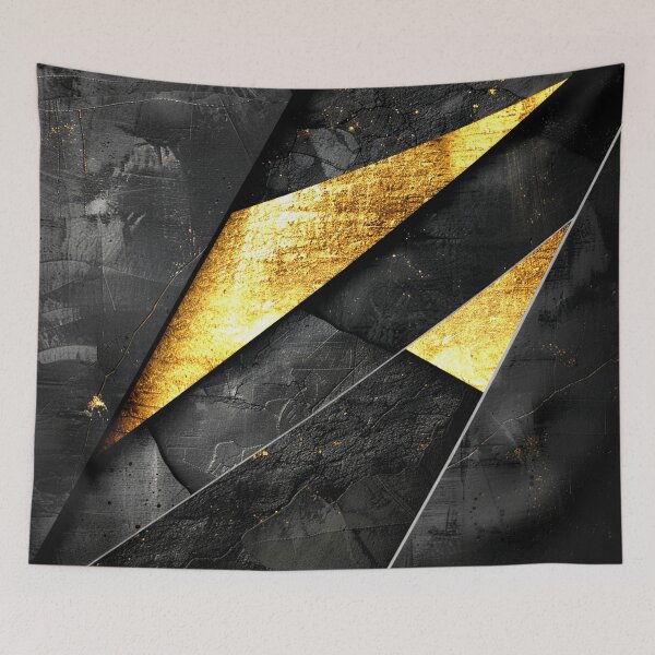Item preview, Luxurious Golden And Brushed Black Sophisticated Abstract Shapes designed and sold by DEC02.