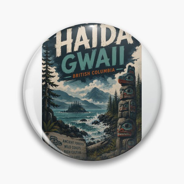 Item preview, Haida Gwaii British Columbia Pacific Coast with Haida Totem Pole designed and sold by Aryabek.