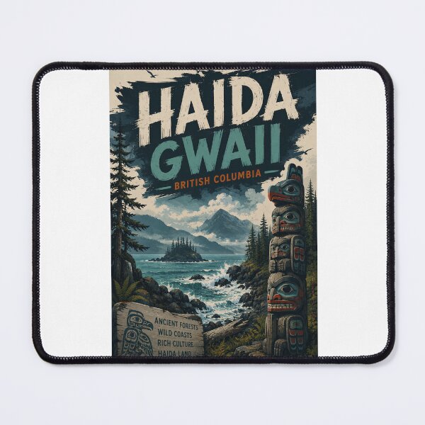 Item preview, Haida Gwaii British Columbia Pacific Coast with Haida Totem Pole designed and sold by Aryabek.
