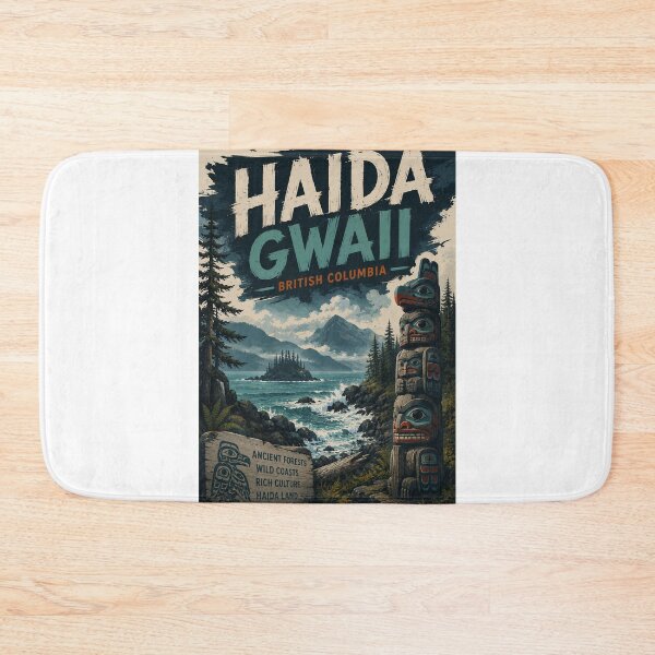 Item preview, Haida Gwaii British Columbia Pacific Coast with Haida Totem Pole designed and sold by Aryabek.
