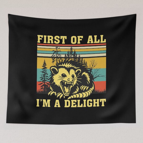 Item preview, Opossum Delight  Sunset Funny Animal Quote designed and sold by ZoeDaugherty.