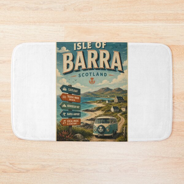 Item preview, Isle of Barra Scotland Hebrides Coast with Castlebay and Traigh Mhòr designed and sold by Aryabek.