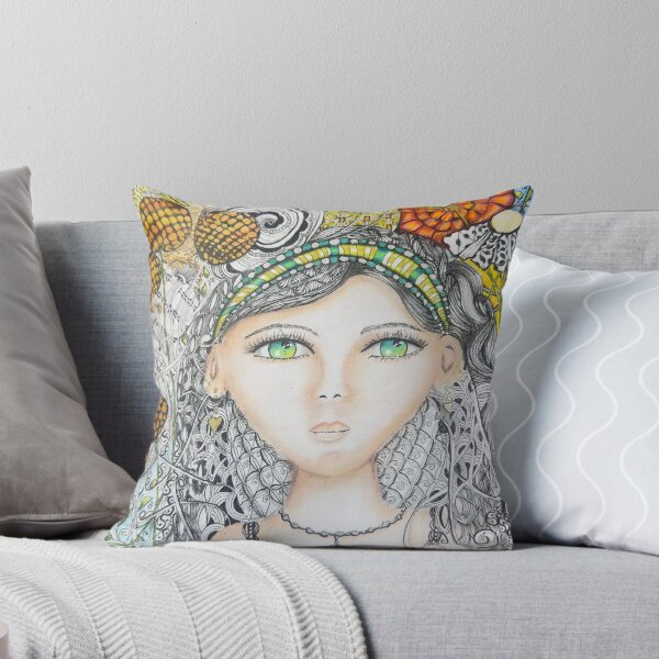 Item preview, Zentangle Fantasy Portrait designed and sold by LorieFossaArt.
